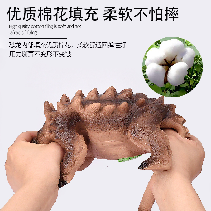 儿童恐龙玩具套装益智仿真动物模型恐龙玩具霸王龙软胶玩具 - 图2