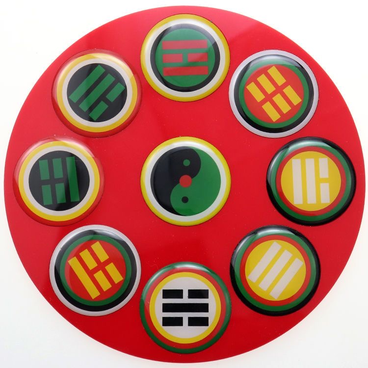 30CM 12CM单面黄铜版五龙盘中黄中绿中黑中白中红太极盘 - 图2