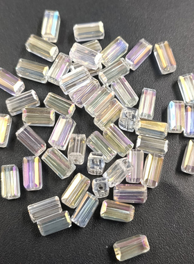 长方形珠子玻璃手工材料配件diy