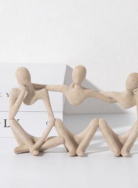 北欧现代迷你抽象小摆件客厅酒柜玄关卧室书柜书房创意家居装饰品