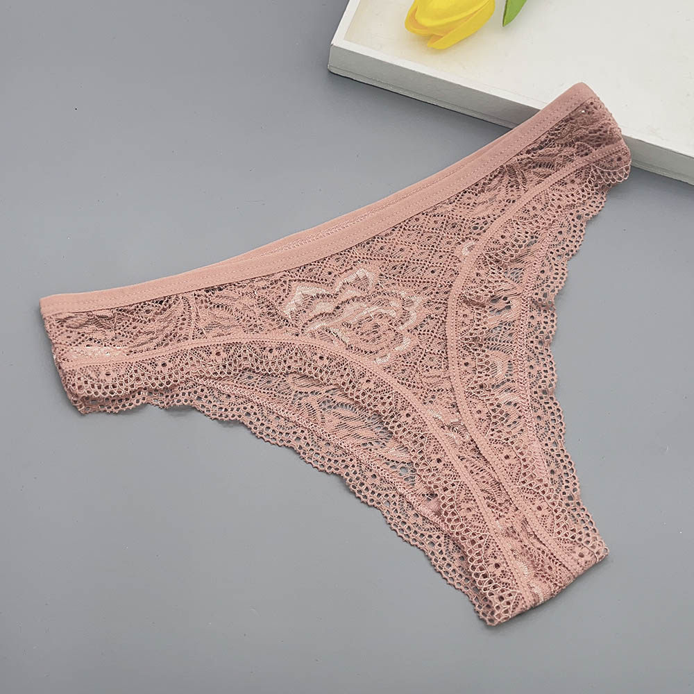 5条装性感蕾丝丁字裤女士低腰纯欲风棉裆内裤女新款t裤无痕,淘宝优惠券,粉丝福利购,淘宝优惠卷