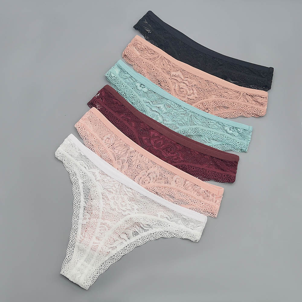 5条装性感蕾丝丁字裤女士低腰纯欲风棉裆内裤女新款t裤无痕,淘宝优惠券,粉丝福利购,淘宝优惠卷