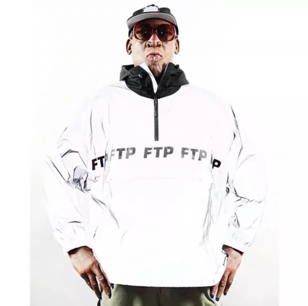 【现货】FTP Anorak 3M Reflective反光半拉链套头连帽夹克冲锋衣 - 图2