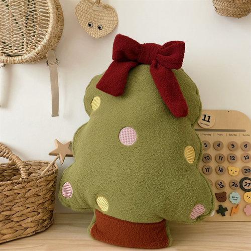 ins可爱仿羊绒圣诞树老人抱枕客厅沙发飘窗氛围感装饰靠枕靠垫 - 图3