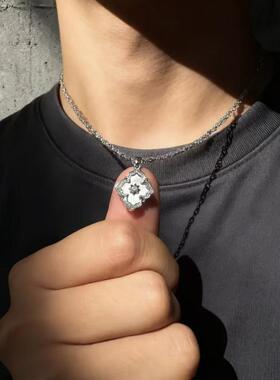 法式轻奢四叶草钛钢项链不掉色