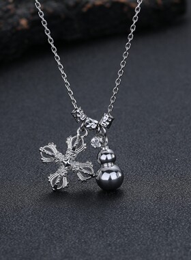 轻奢金刚杵葫芦钛钢十字架锁骨链