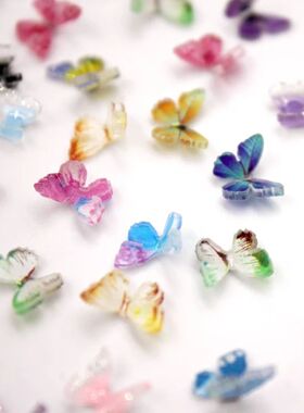 10/30/50pcs Tiny Mix Butterflies Miniature - Fairy Garden Or