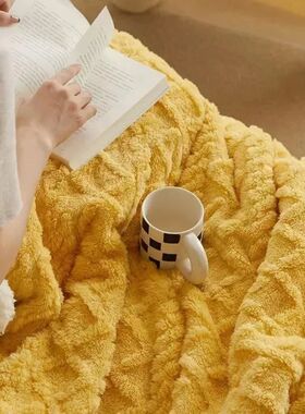 Winter Blanket Thickened Warm Lamb Wool Leisure Blanket Home