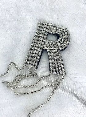 Iron on Clothes A-Z 26pc Rhinestones Letters Patches for Clo