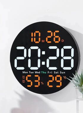 10inch LED Large Digital Wall Clock with Remote Control Temp