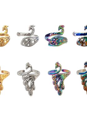 1 Piece Metal Knitting Tools Handamde Peacock Finger Ring Bl