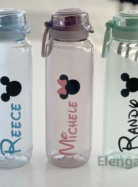 Personalized Vinyl Name Stickers Custom Mickey and Minnie La
