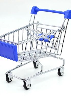 1:48 Mini Supermarket Shopping Trolley Cart Desktop Model Ch