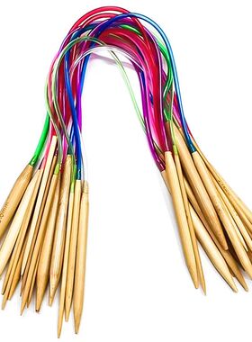 18Pcs/Set Circular Knitting Needles Bamboo Crochet Sewing Kn