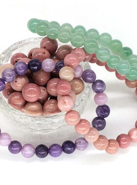 4/6/8/10mm Natural Round Stones Loose Beads for Jewelry Maki