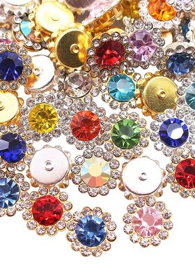 8mm-12mm Claw Rhinestones Pearl Stones Sew On Crystals Glass