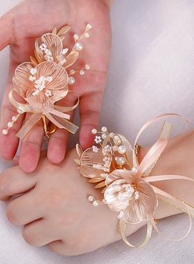 Pearl Hairbands Wwrist Flower Wedding Accessories For Women