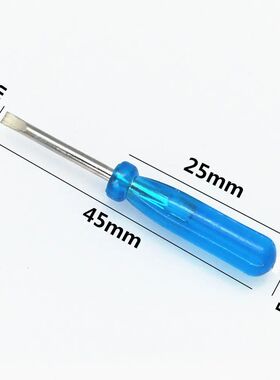 2PCS Transparent Handle Metal Screw Driver Kit Set Mini Smal