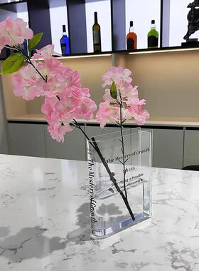 Creative Book Flower Vase  Acrylic Flower Vase Plant Vases D