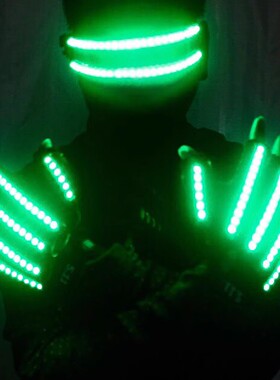 男女激光手套LED发光眼镜酒吧潮