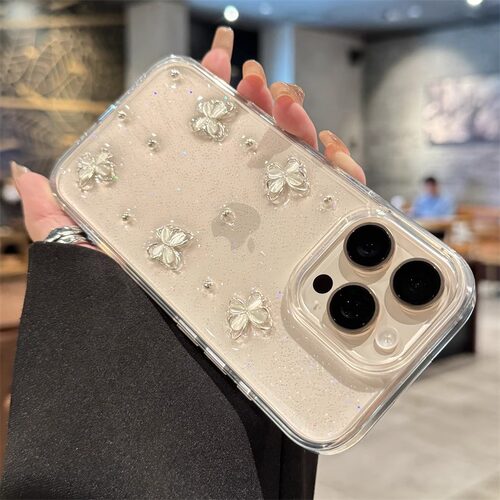 适用苹果16promax手机壳新款iphone16立体蝴蝶16pro高级感plus全包15防摔pm透明14硅胶13小众12女款11超火ins - 图1