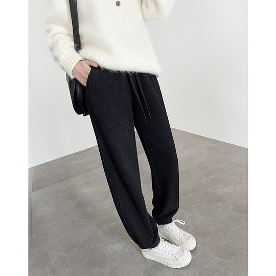 2024 new winter acetate wool plus velvet leggings