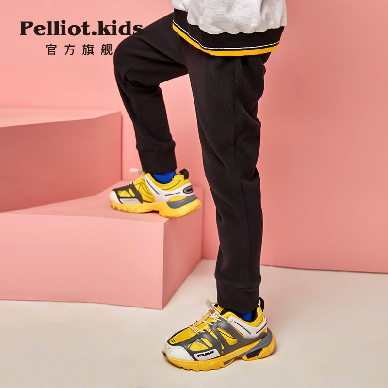 伯希和儿童抓绒裤男童裤子打底裤 pelliotkids裤子