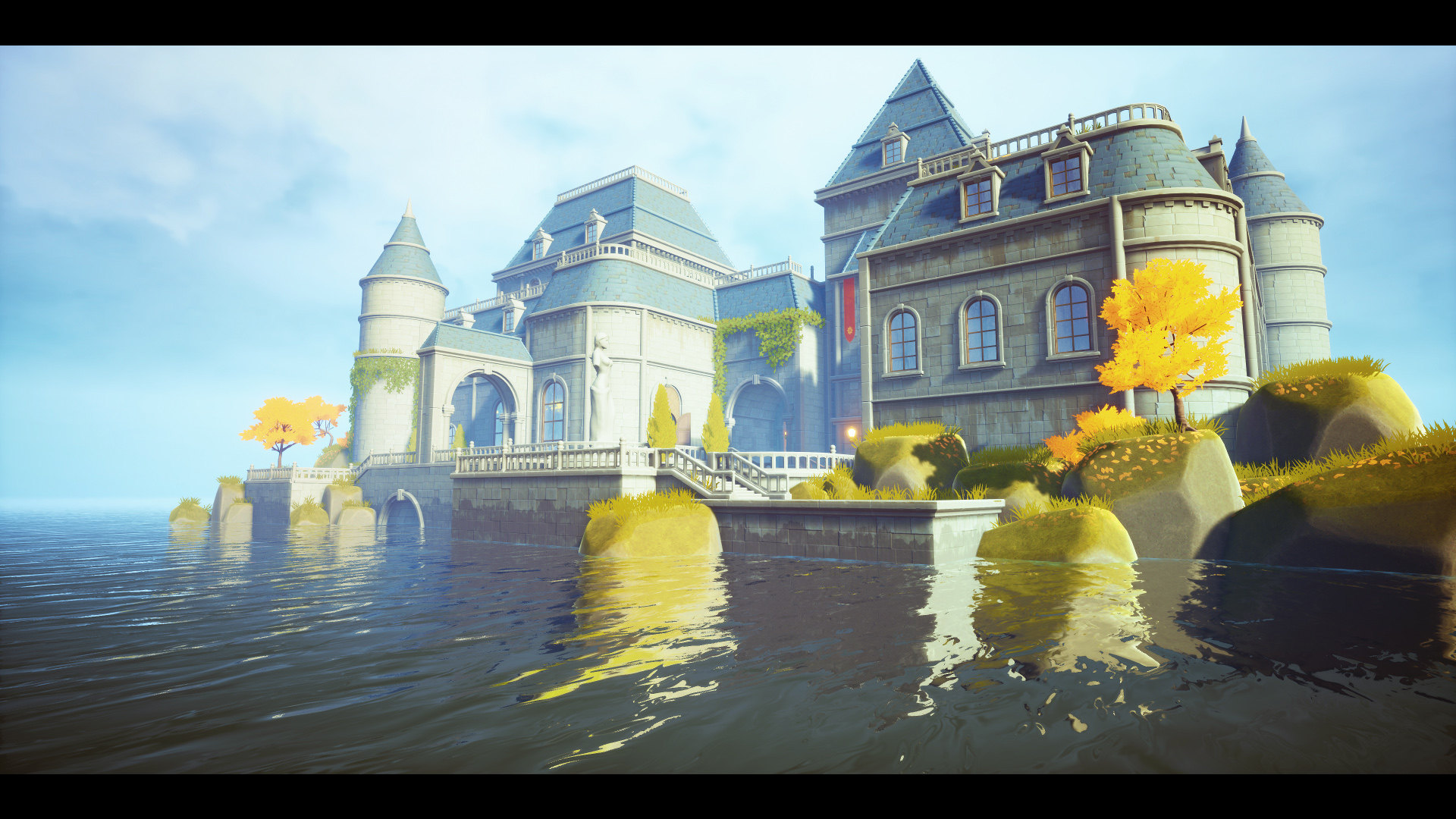 低模 艺术风 城堡 宫殿 场景 虚幻4 ue4 stylized castle