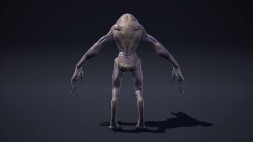 变异体裂口人型怪物角色含动画虚幻4 Ue4 Creature Slug Unreal