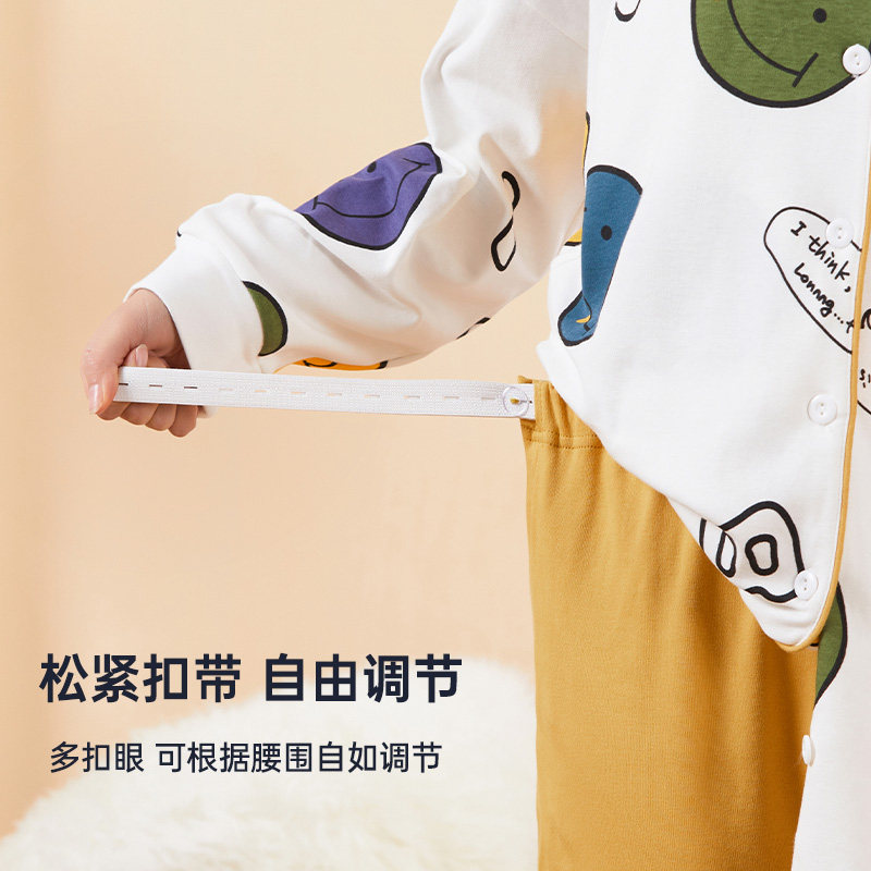 月子服纯棉春秋款产后两件套睡衣 爱六甲家居服套装