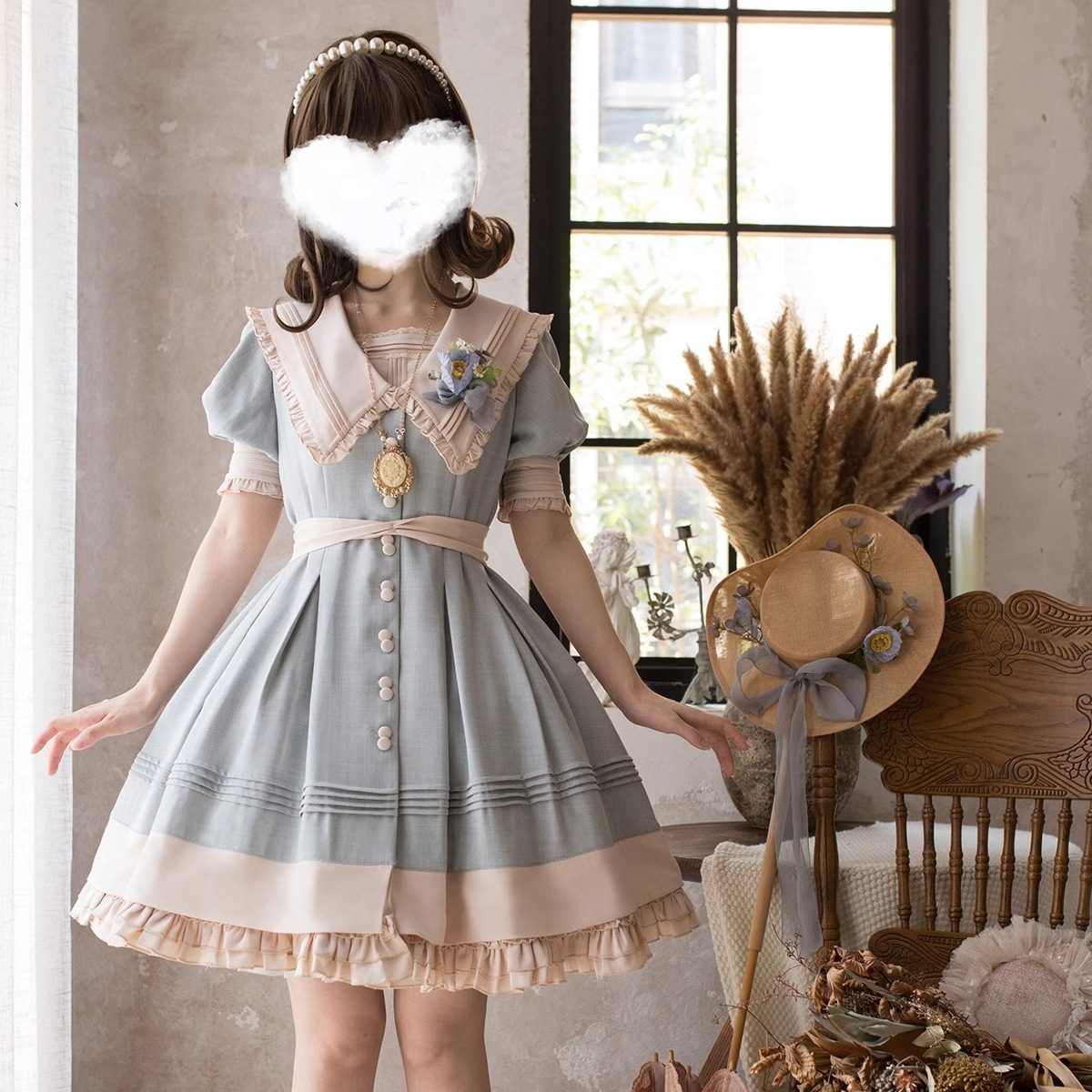 【时之神殿lolita】+意向金+春节再贩+忒修斯之船+短袖做旧面料OP,淘宝优惠券,粉丝福利购,淘宝优惠卷