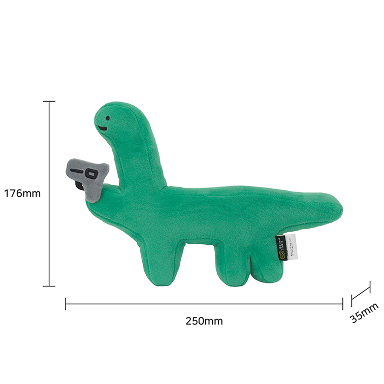 韩国代购进口JOGUMAN毛绒公仔玩偶/持枪手枪绿色恐龙腕龙娃娃礼物 - 图3