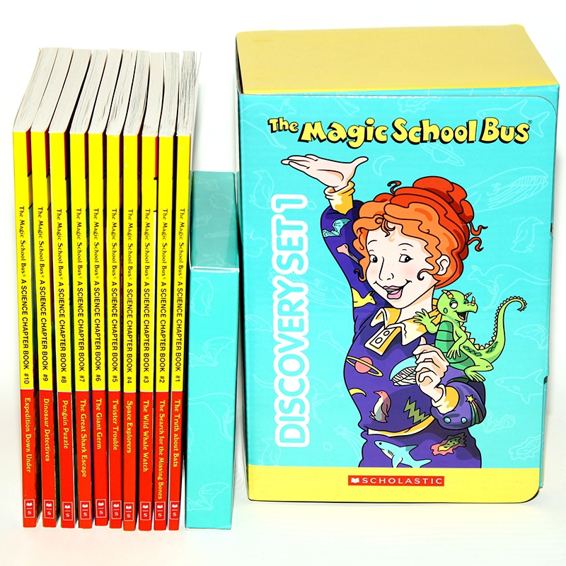 原装进口原版书 神奇校车 桥梁书版 1 Magic School Bus Discovery Set1 (with audio CD)6~16岁儿童读物英语故事书随书赠送CD - 图2