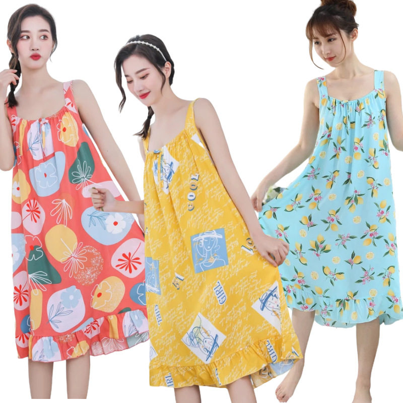 棉绸吊带睡裙女夏包邮绵绸卡通大码凉爽性感人造棉睡衣裙凉感,淘宝优惠券,粉丝福利购,淘宝优惠卷
