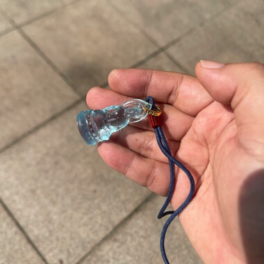 适合身弱之人·钧窑影青色·宋元琉璃·托塔版药师护佑件