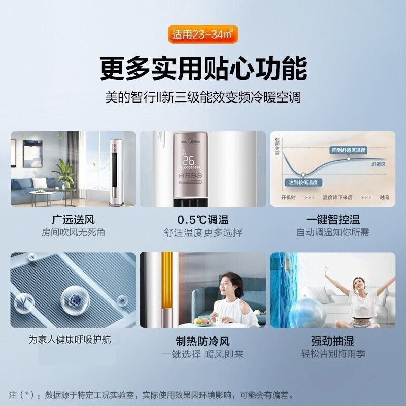 美的智行2匹变频冷暖两用 3柜机 midea美的智购空调