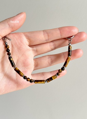 原创设计小众手链虎眼石转运简约