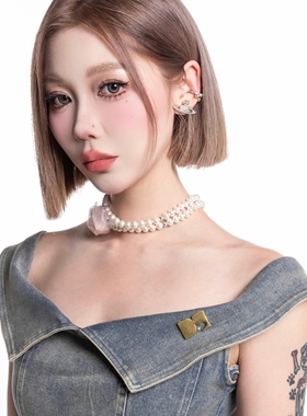 CIYAVENI复古纯欲玫瑰辣妹锁骨链