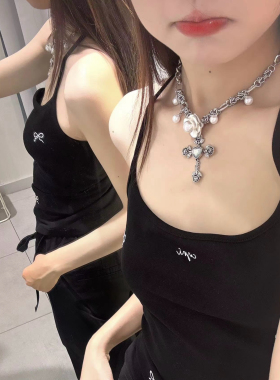 CIYAVENI复古玫瑰珍珠巴洛克项链