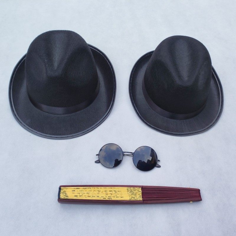 上海滩大沿礼帽男女爵士帽黑色帽子复古中老年人春秋冬毛呢帽绅士,淘宝优惠券,粉丝福利购,淘宝优惠卷