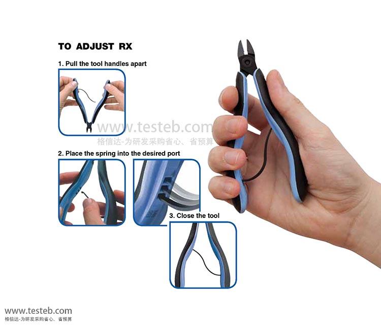 Lindstrom RX8147剪钳锥形头斜口钳1mm线径齐平剪切防静电手柄-图1