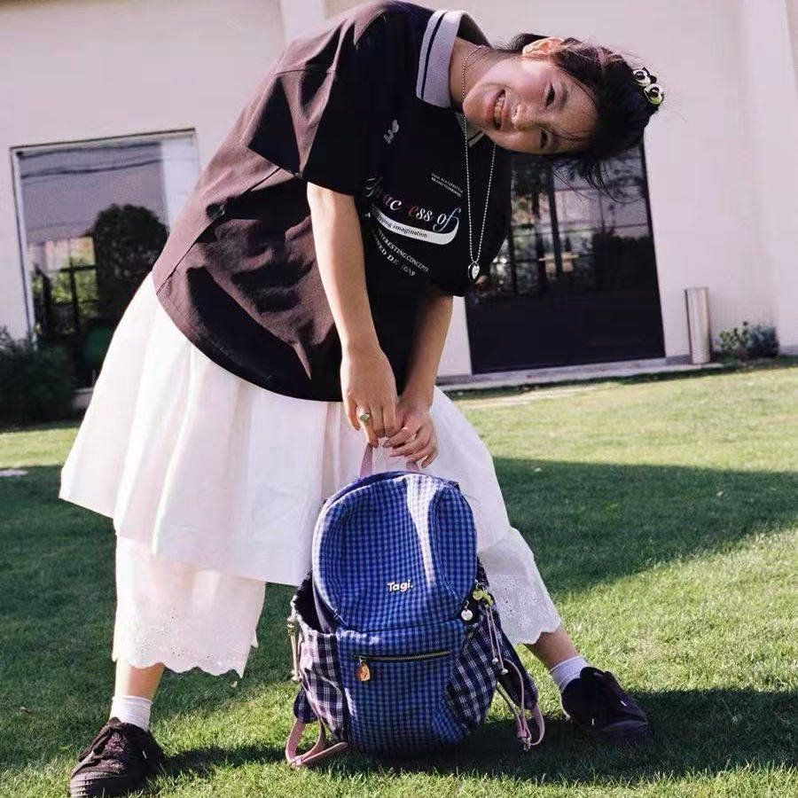 Tagi.面包包休闲大容量背包豹纹旅行通勤格纹双肩包登山电脑包,淘宝优惠券,粉丝福利购,淘宝优惠卷