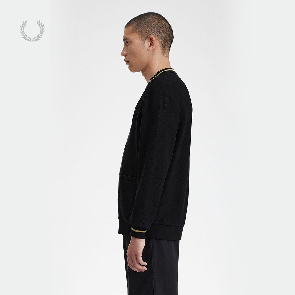 FRED PERRY男士休闲针织衫冬季商务绅士开衫V领麦穗长袖M2654,淘宝优惠券,粉丝福利购,淘宝优惠卷