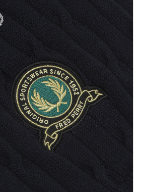 FREDPERRY针织围巾英伦学院风