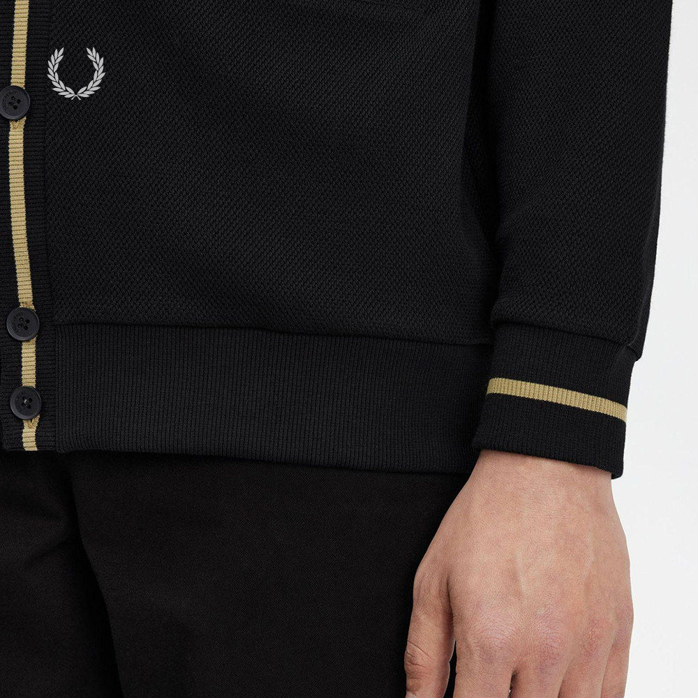 FRED PERRY男士休闲针织衫冬季商务绅士开衫V领麦穗长袖M2654,淘宝优惠券,粉丝福利购,淘宝优惠卷