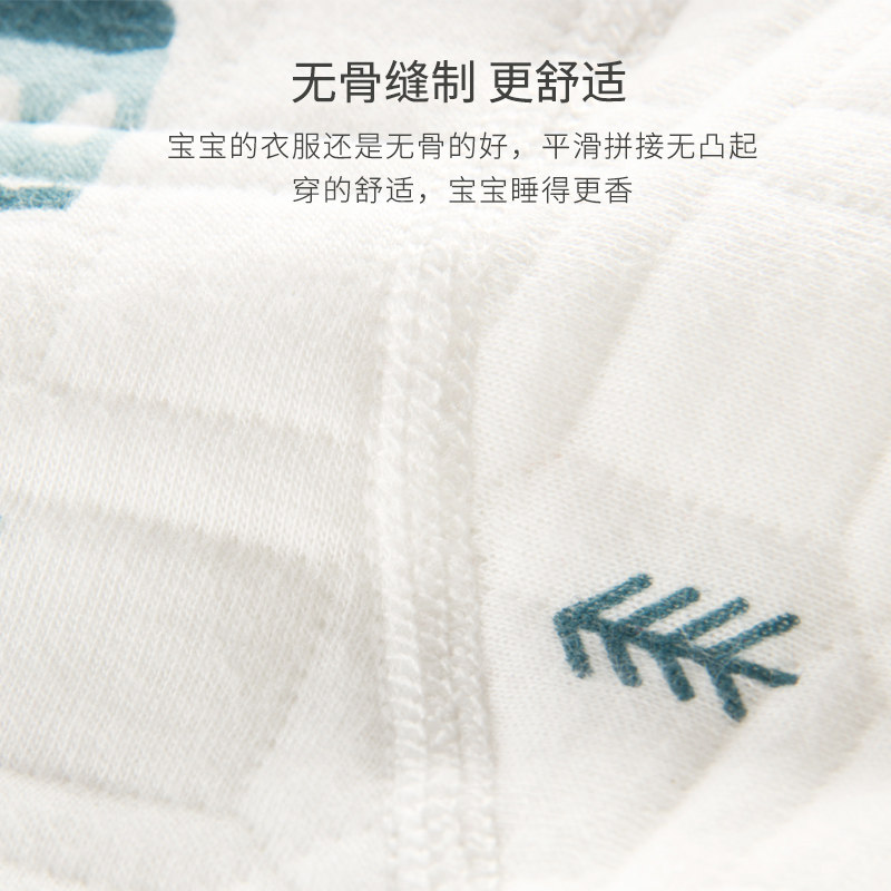 分腿春秋新款宝宝夹棉四季纯棉睡袋 欢喜小熊睡袋/防踢被