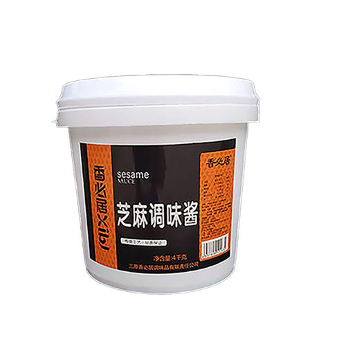 香必居厂家直销4kg芝麻调味酱拌面拌菜火锅店专用芝麻酱商用大桶 - 图3