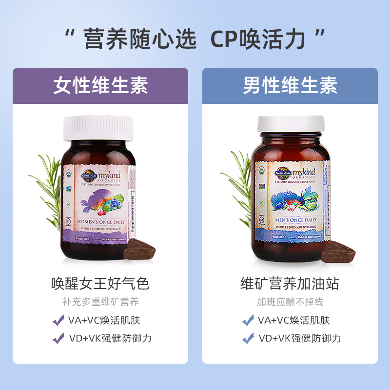 Gardenoflife雀巢生命花园女性复合维生素男女矿物质b族保健调理 - 图0