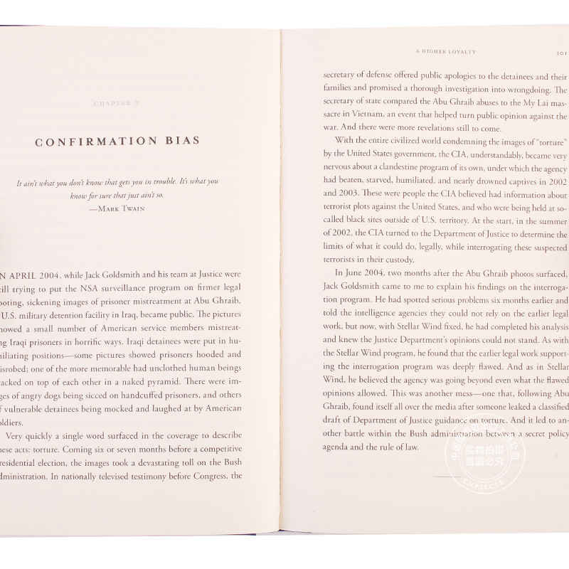 更高的忠诚：真相、谎言与领导力 英文原版 A Higher Loyalty: Truth Lies and Leadership 科米回忆录 精装 James Comey中图