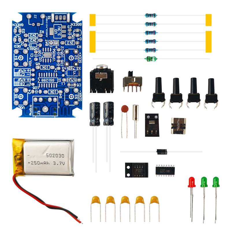 FM立体声收音机套件GS1299数字调频电子制作DIY焊接练习TJ-56-556 - 图1